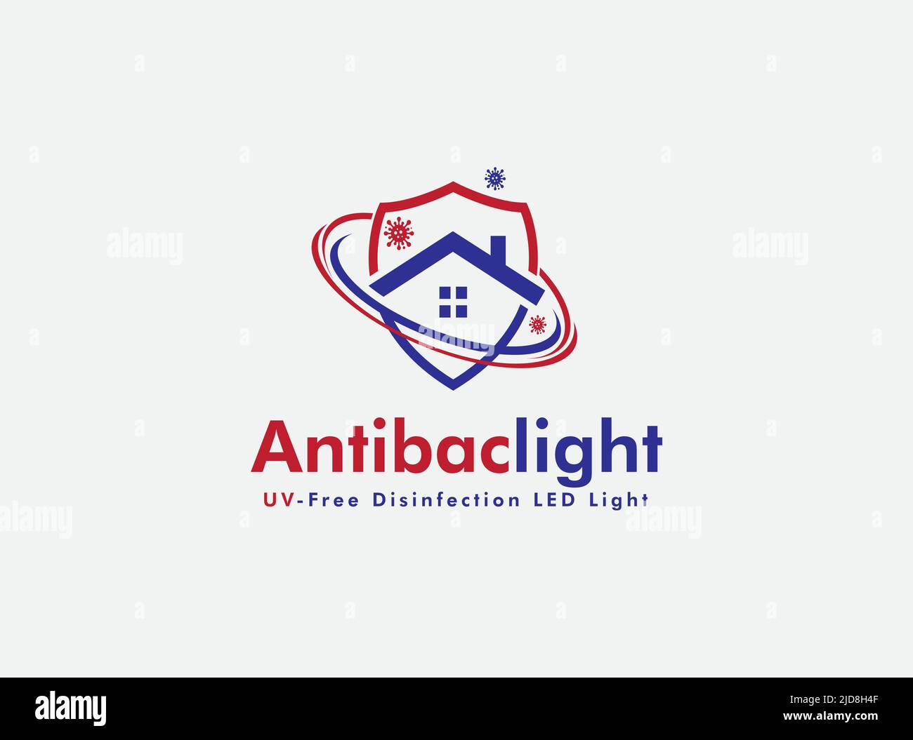Logo U-V antibactérien Light pour la protection de la maison Illustration de Vecteur