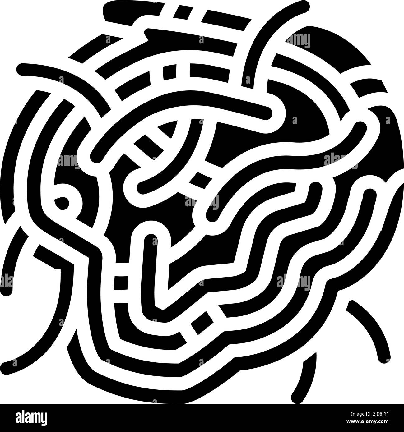 illustration vectorielle d'icône de glyphe de pâtes aux épinards Illustration de Vecteur