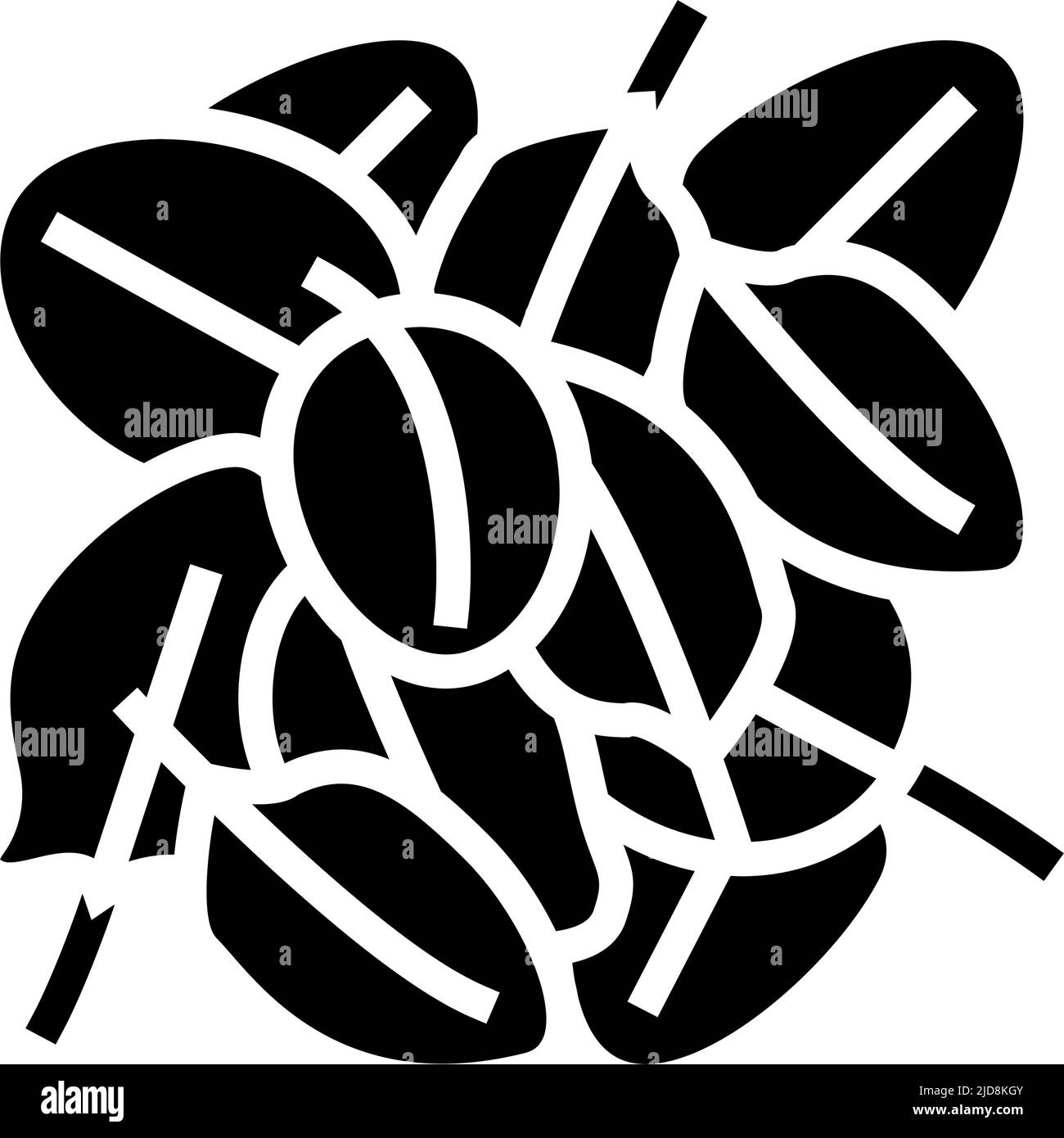 illustration vectorielle d'icône de glyphe de tas d'épinards Illustration de Vecteur
