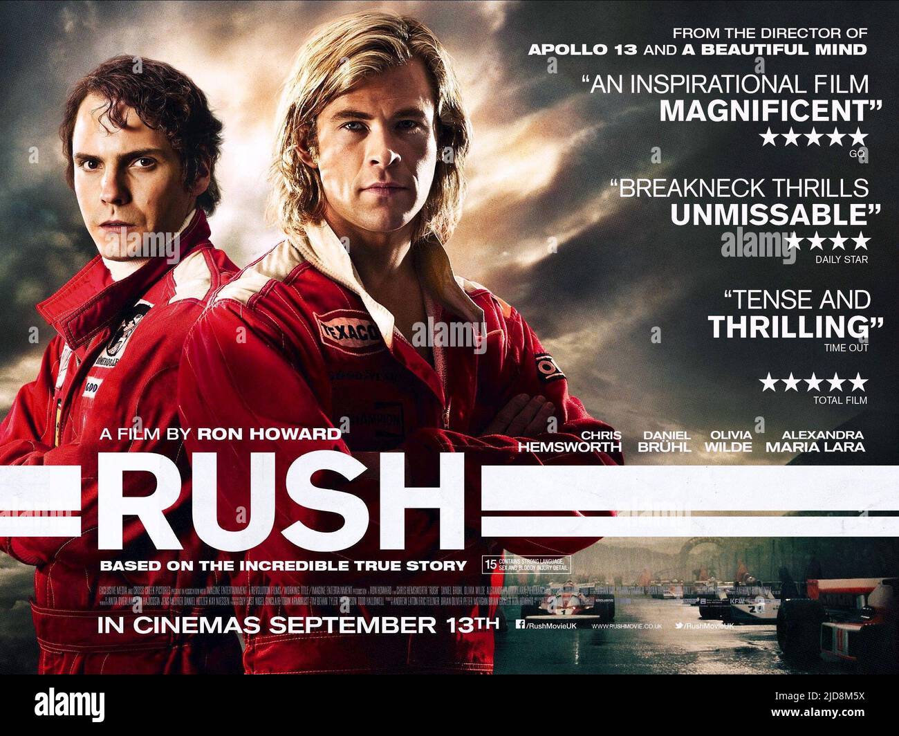 POSTER, RUSH, 2013, Banque D'Images