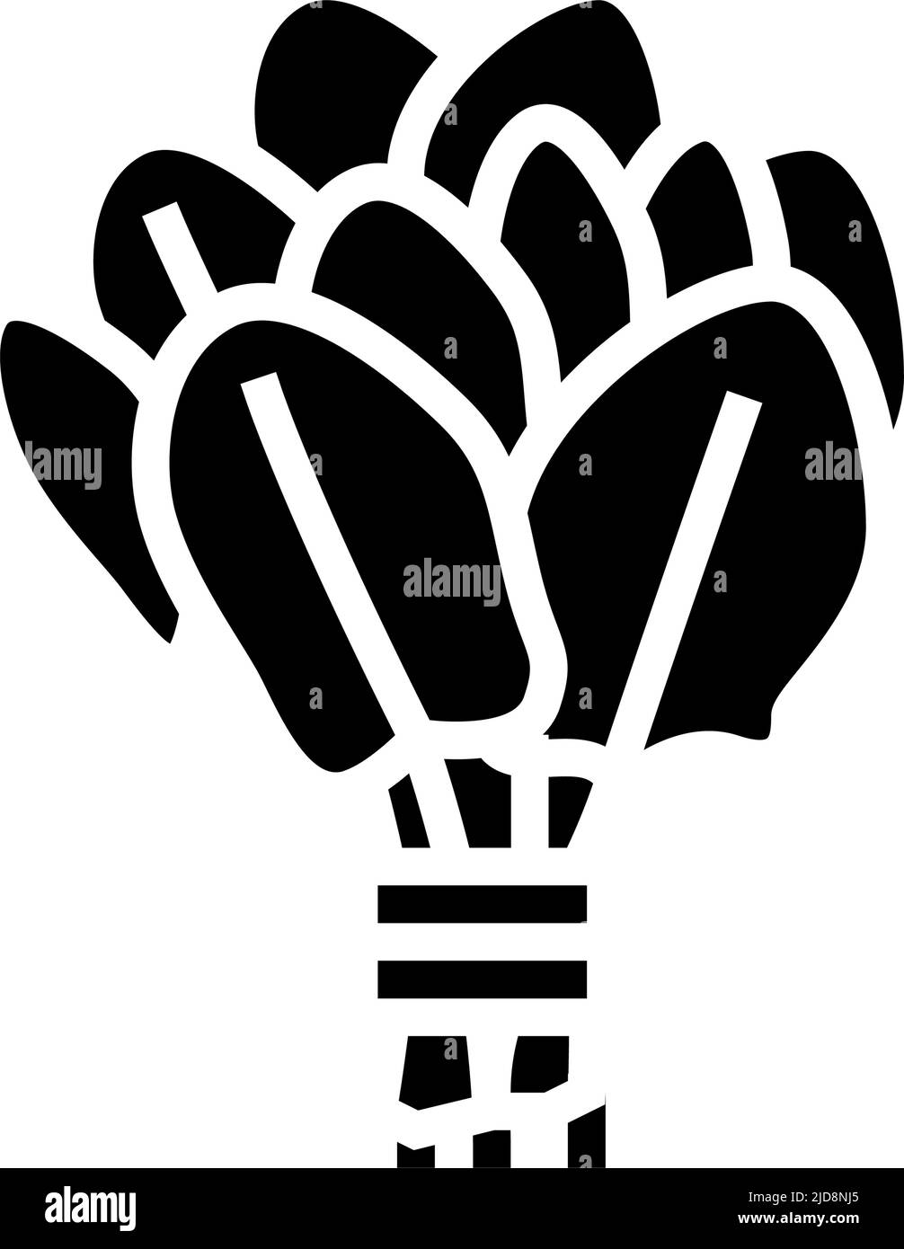 illustration vectorielle d'icône de glyphe d'épinards Illustration de Vecteur