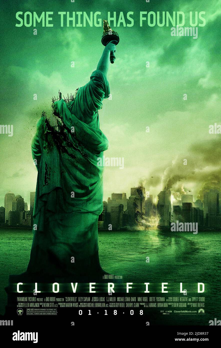 AFFICHE DE LA STATUE DE LA LIBERTÉ DÉCAPITÉE, CLOVERFIELD, 2008, Banque D'Images