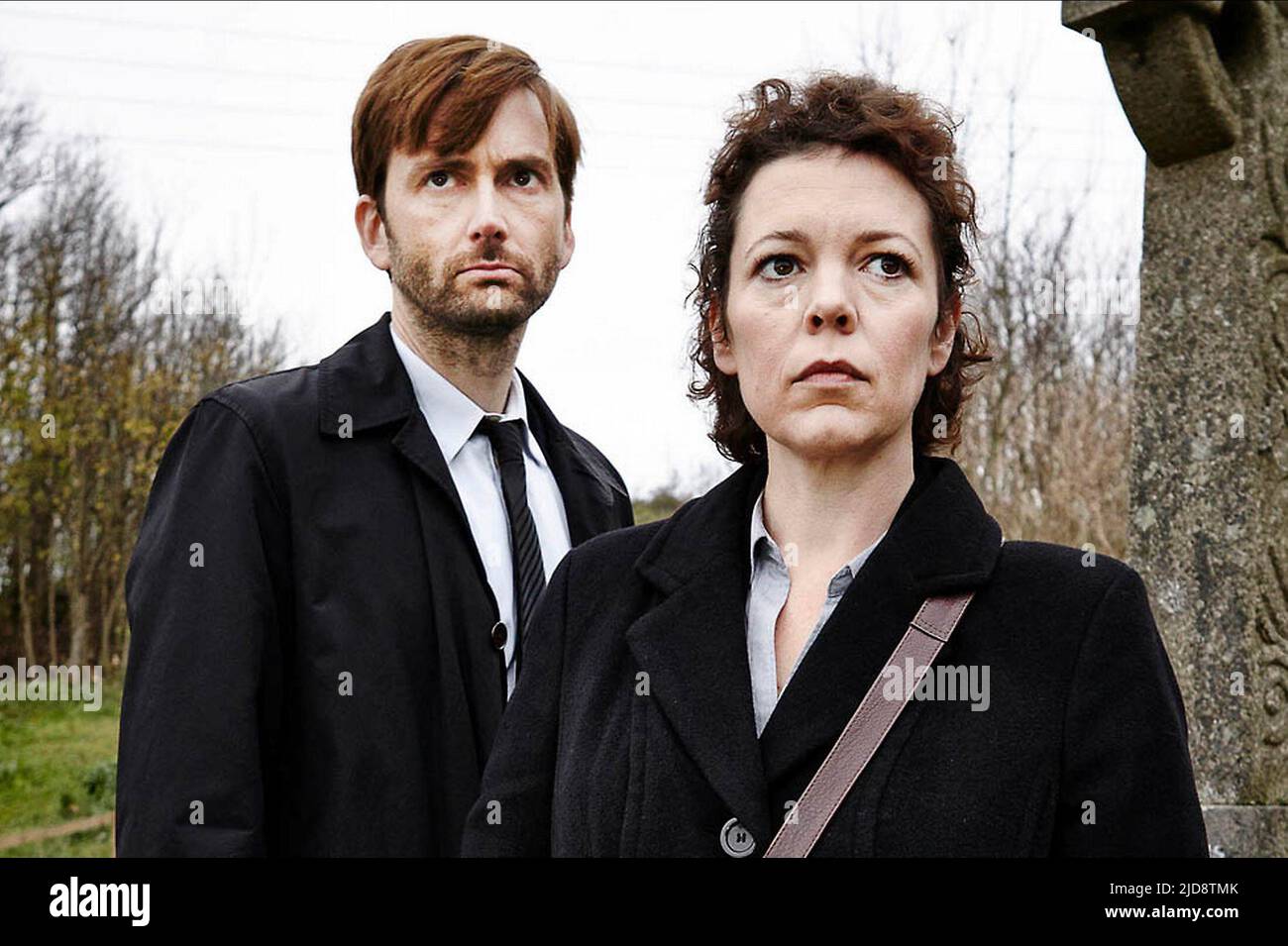 TENNANT,COLMAN, BROADCHURCH, 2013, Banque D'Images