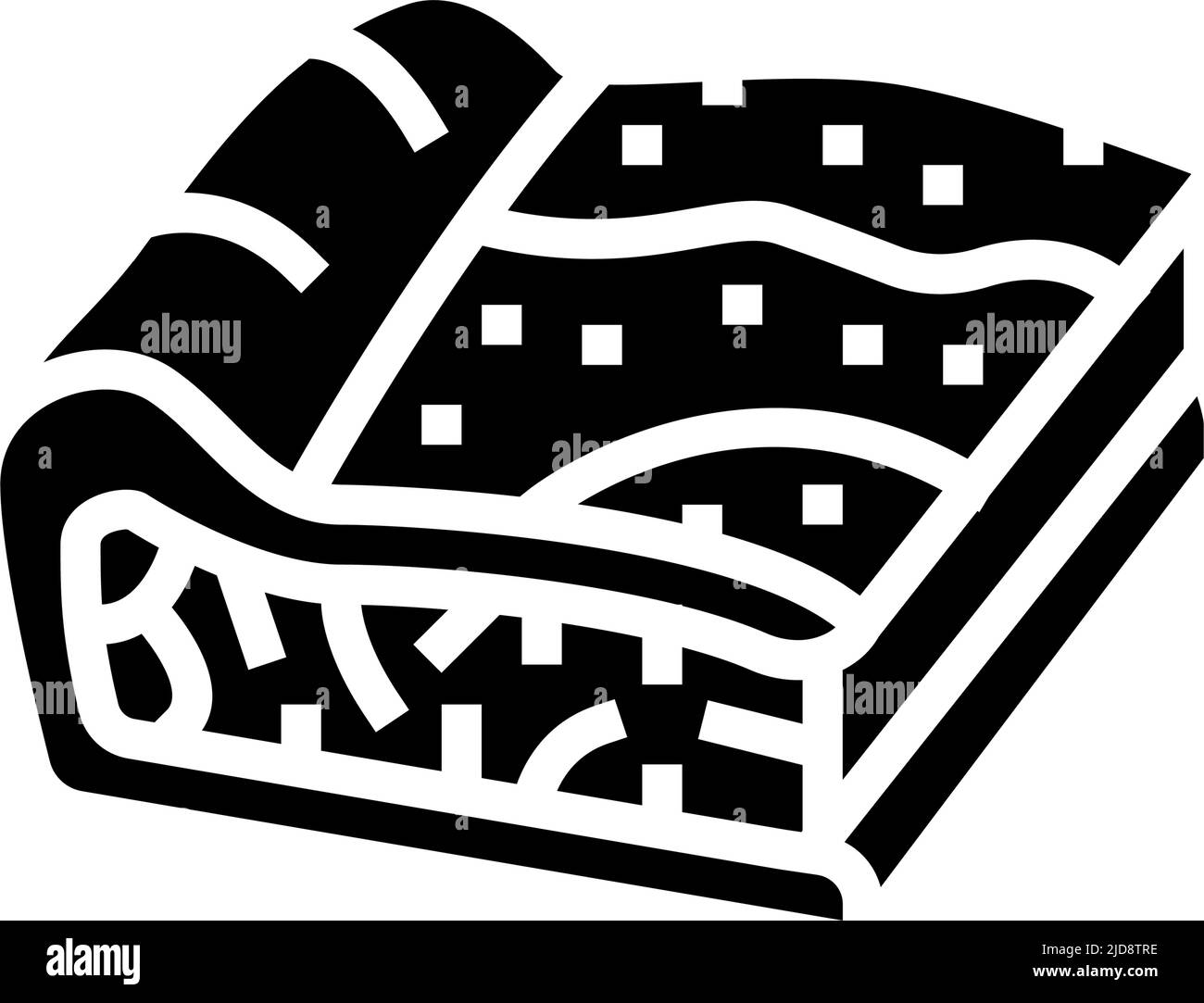 illustration du vecteur d'icône de glyphe d'épinards Illustration de Vecteur