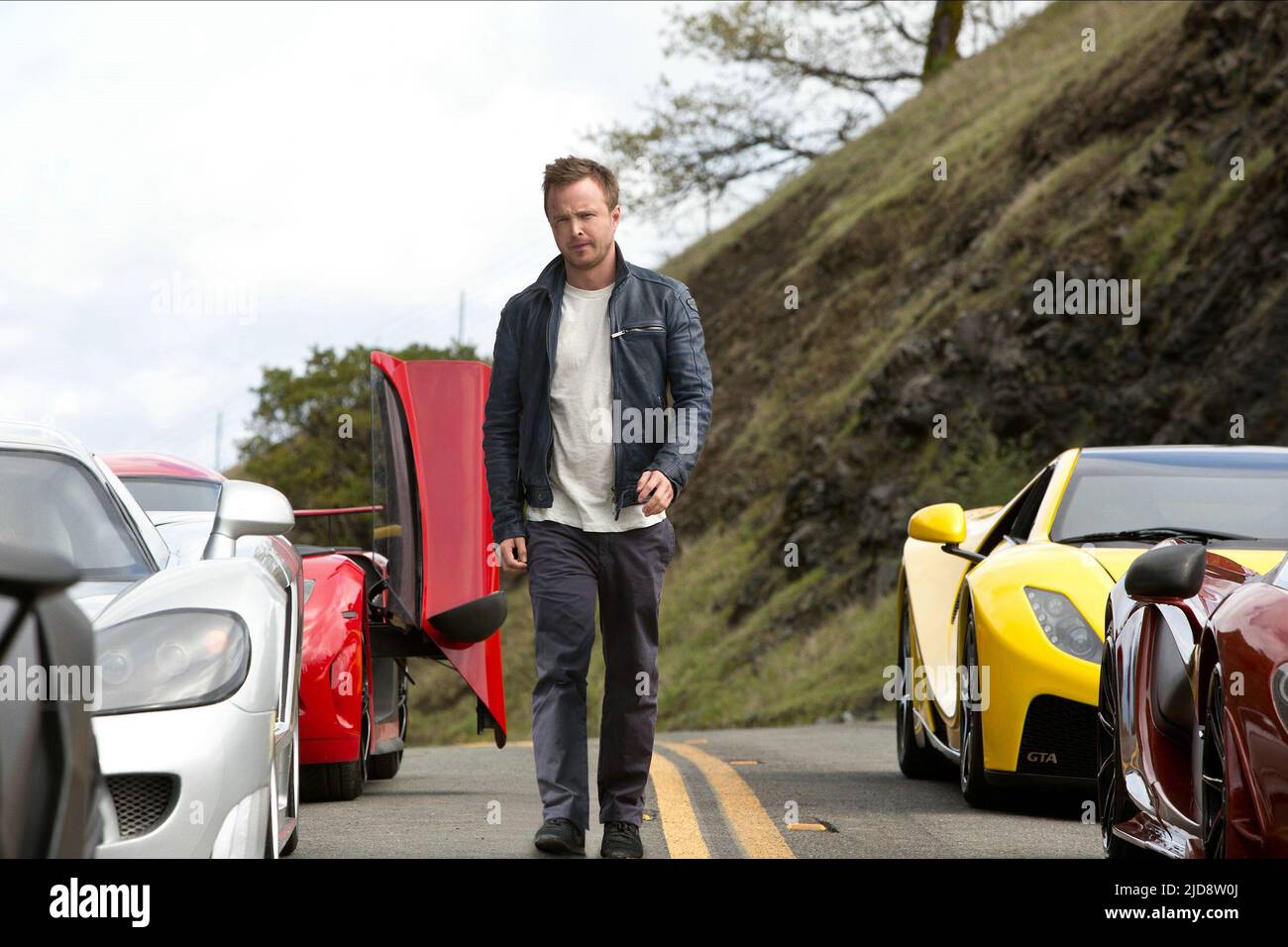 AARON PAUL, NEED FOR SPEED, 2014, Banque D'Images