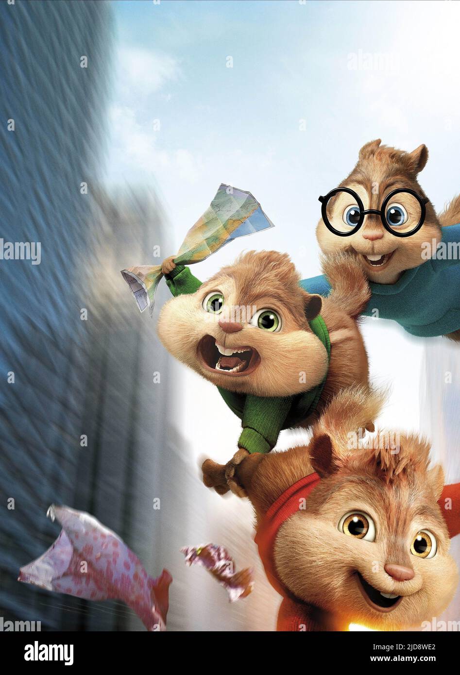 THEODORE,SIMON,ALVIN, ALVIN ET LES CHIPMUNKS : LA PUCE ROUTIÈRE, 2015, Banque D'Images