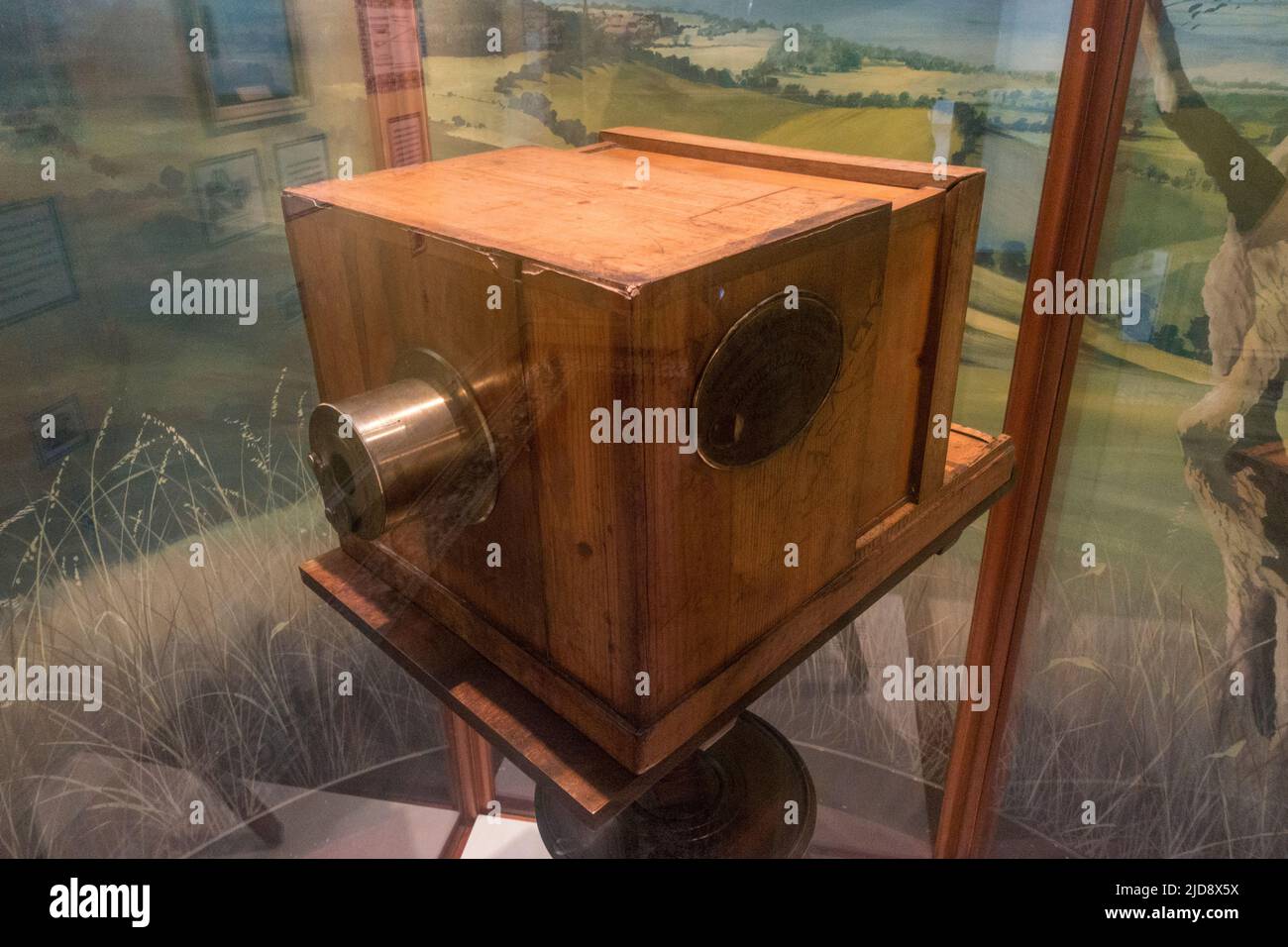 La caméra Giroux, caméra à boîtier coulissant d'Alphonse Giroux et Cie, Paris, un exemple de premier type de caméra photographique à vendre au public. Banque D'Images