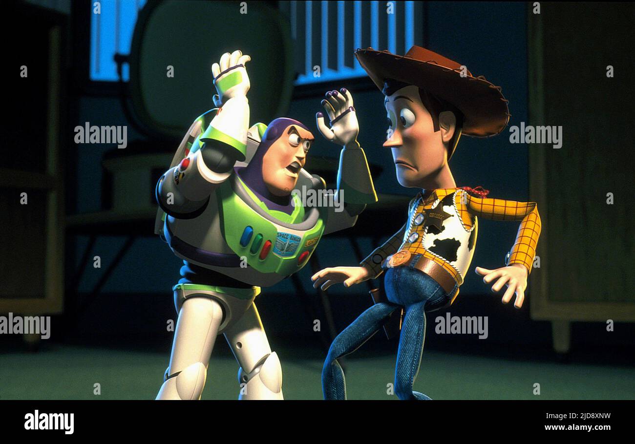 LIGHTYEAR,WOODY, TOY STORY 2, 1999, Banque D'Images