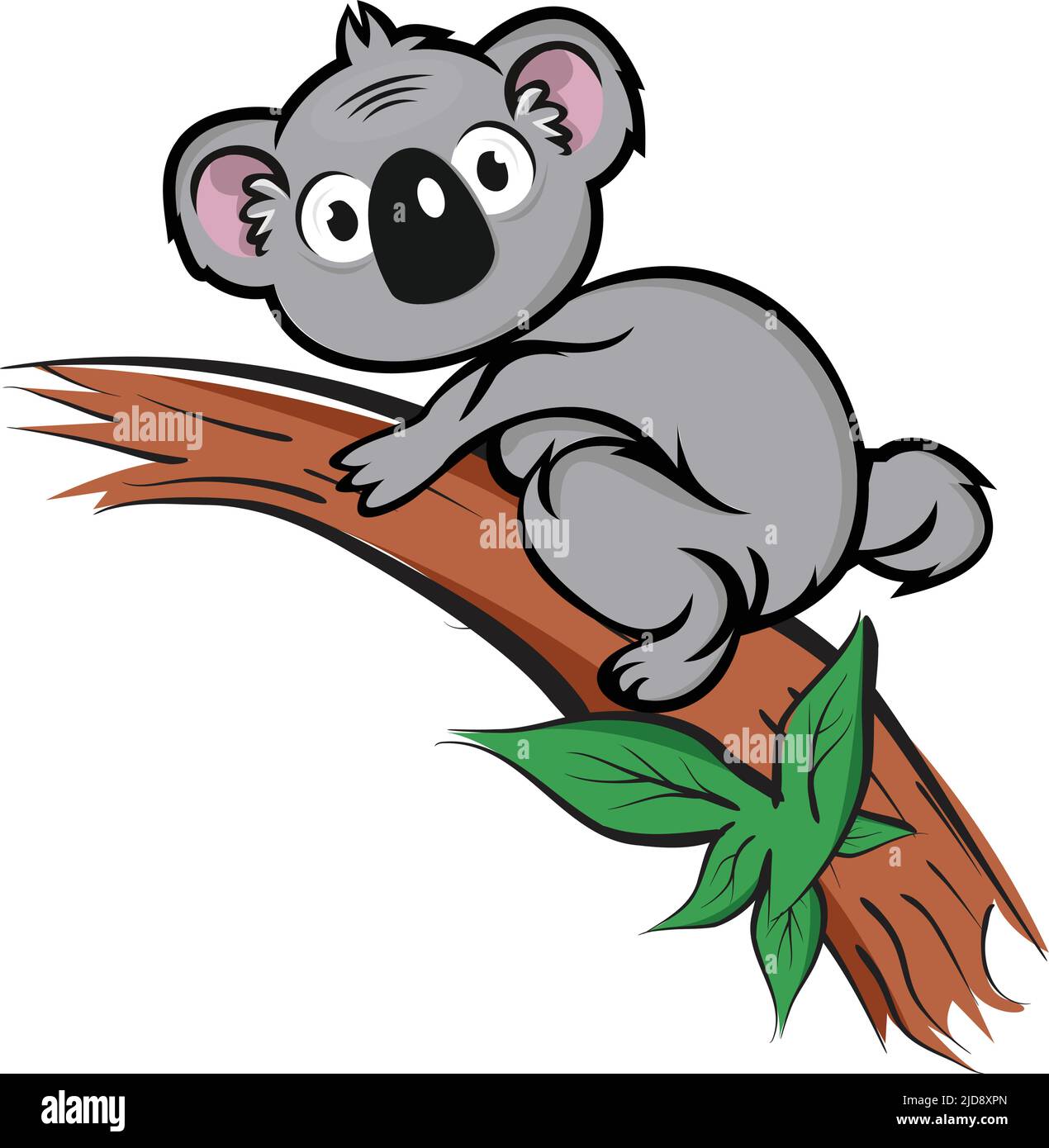 Logo Koala Anima Mascot Illustration de Vecteur