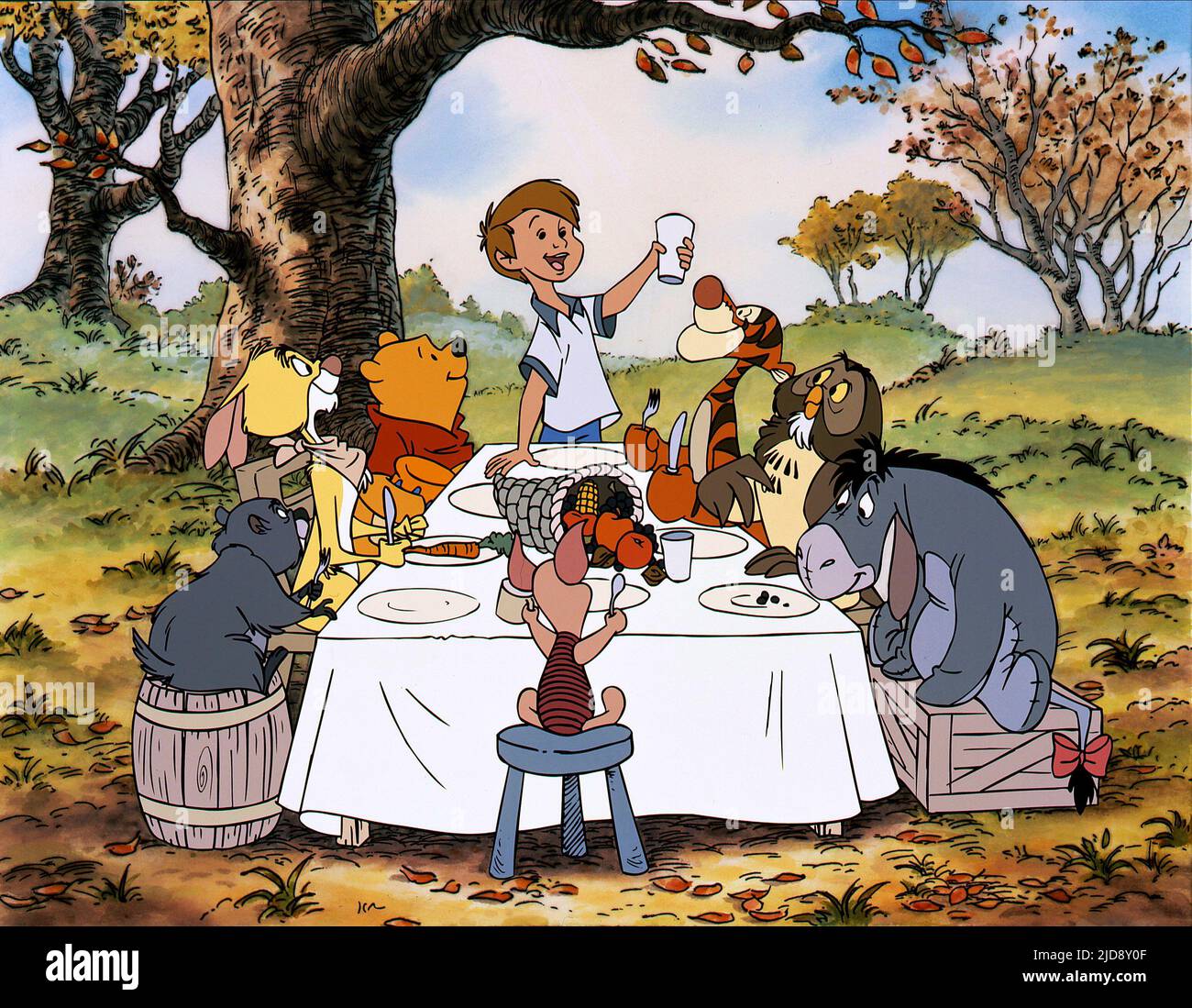 GOPHER,LAPIN,POOH,ROBIN,PORCELET,TIGGER,OWL,EEYORE, A WINNIE L'OURSON THANKSGIVING, 1998, Banque D'Images