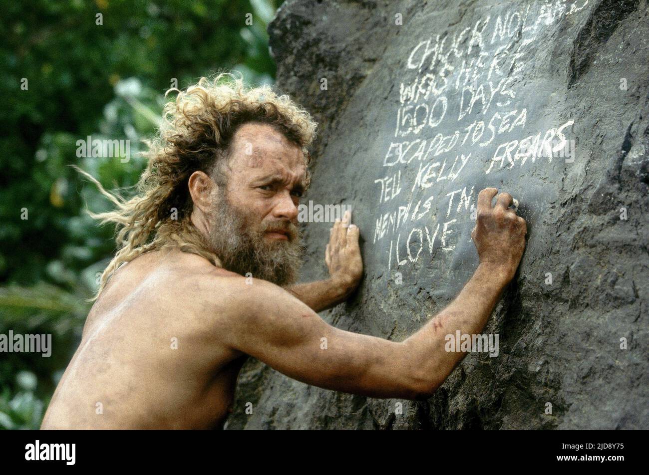 TOM HANKS, CAST AWAY, 2000, Banque D'Images