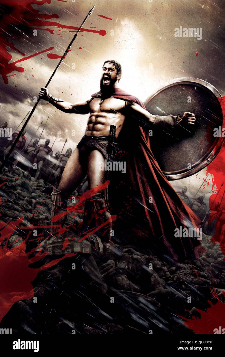 GERARD BUTLER AFFICHE, 300, 2006, Banque D'Images
