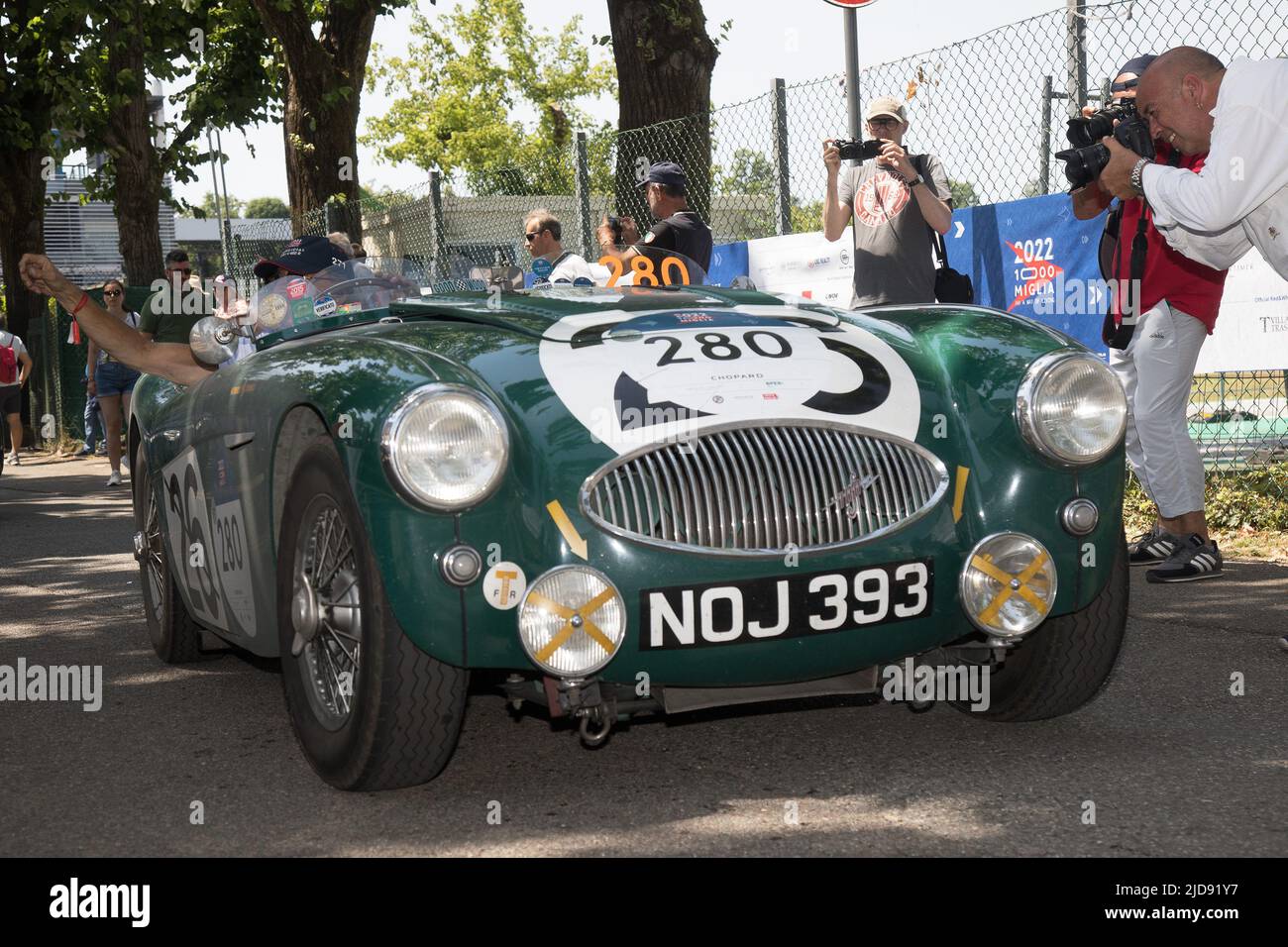 Monza, Italie. 18th juin 2022. AUSTIN HEALEY 100 S pendant 1000 Miglia, moteurs historiques à Monza, Italie, 18 juin 2022 crédit: Agence de photo indépendante/Alamy Live News Banque D'Images