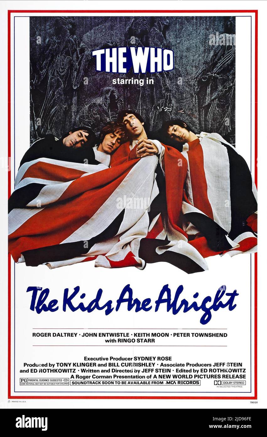 MOON,DALTREY,TOWNSHEND,AFFICHE, LES ENFANTS SONT D'ACCORD, 1979, Banque D'Images