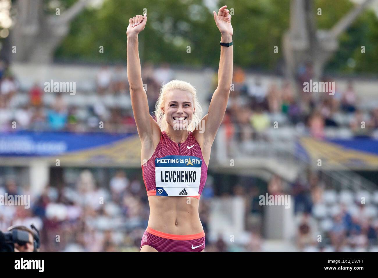 Yuliya LEVCHENKO (UKR) lors de la Wanda Diamond League 2022, rencontre