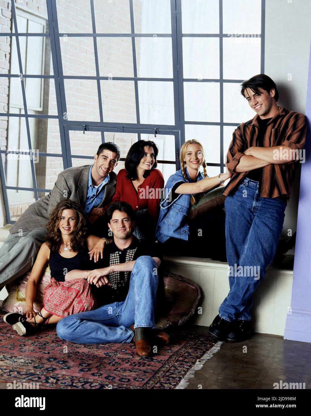 ANISTON,SCHWIMMER,PERRY,COX,KUDROW,LEBLANC, AMIS : SAISON 1, 1994, Banque D'Images