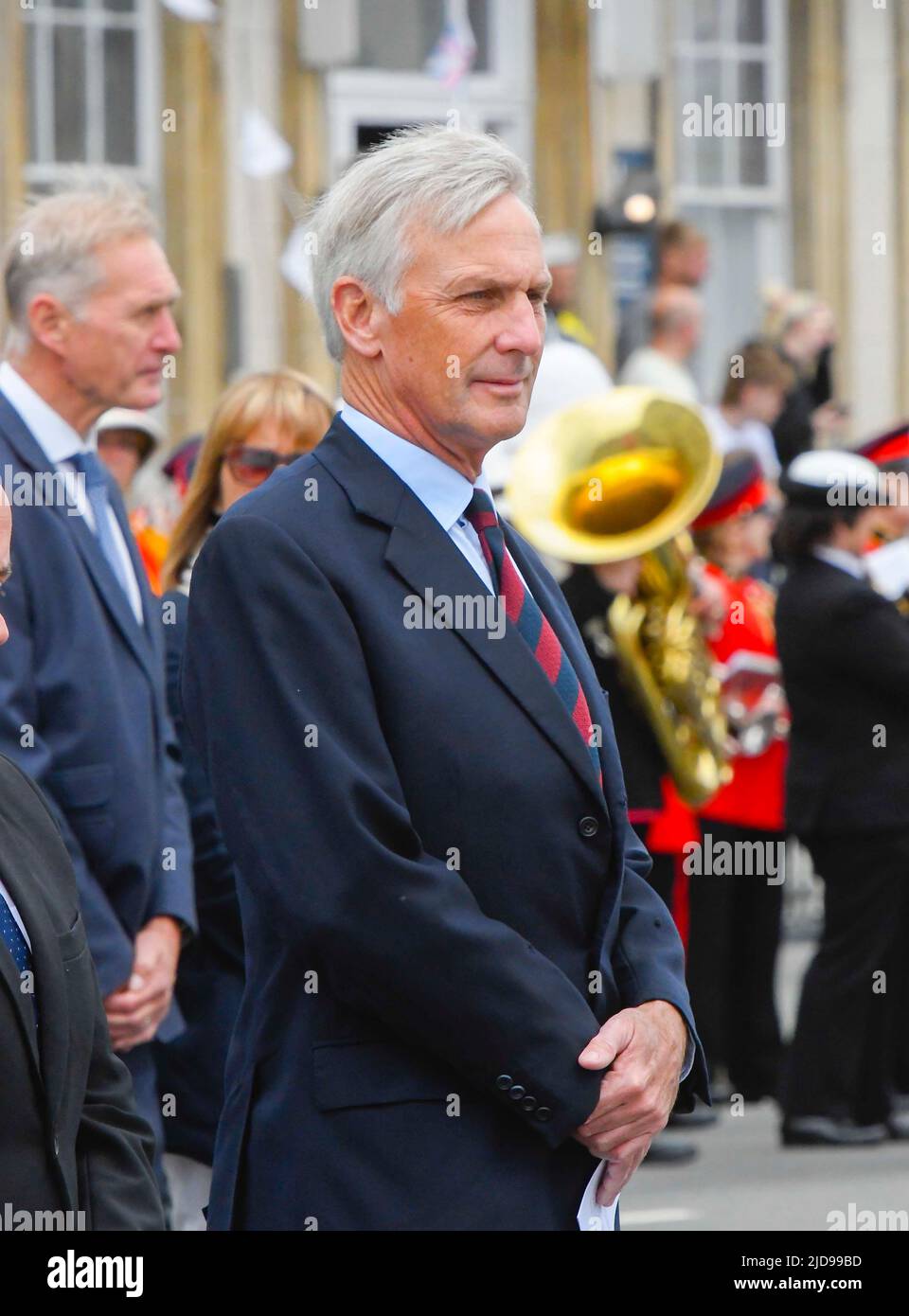 Weymouth, Dorset, Royaume-Uni. 19th juin 2022. Richard Drax, député conservateur de South Dorset au défilé des anciens combattants à Weymouth, dans le Dorset. Crédit photo : Graham Hunt/Alamy Live News Banque D'Images