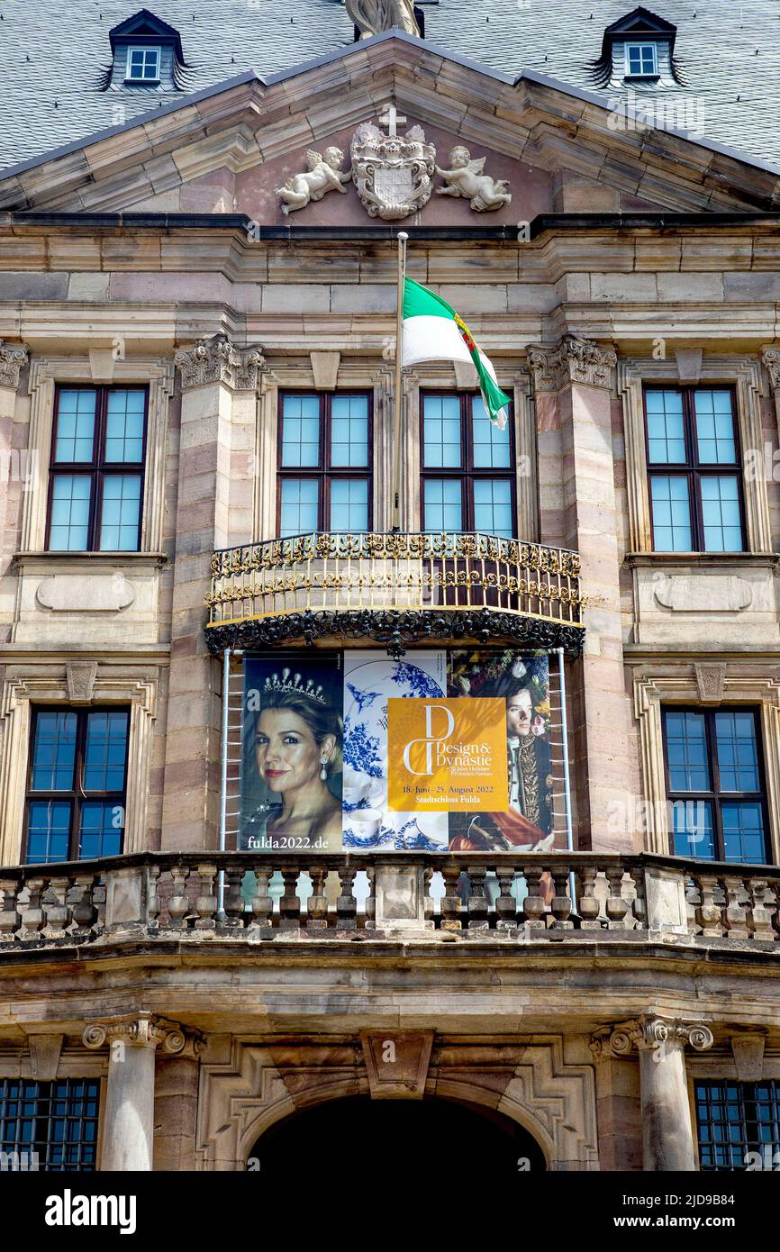 Fulda, Allemagne. 17th juin 2022. Stadschloss of Fulda belle exposition dans le Stadschloß dans la ville allemande Fulda, Design & Dynastie '250 Jahr Hofleben Oranien-Nassau' Foto: RPE Albert Nieboer https://fulda2022.de Credit: dpa/Alay Live News Banque D'Images