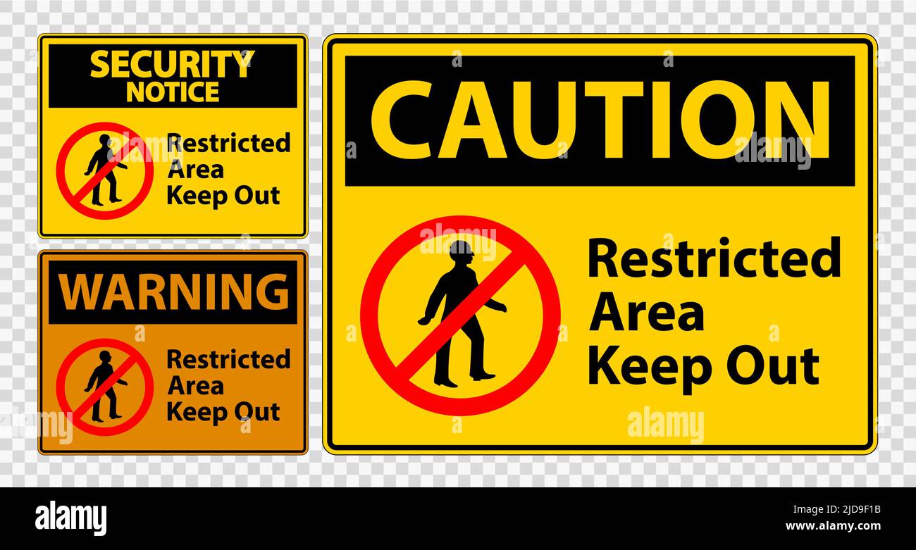 Symbole d'interdiction de zone restreinte isoler sur fond transparent ...