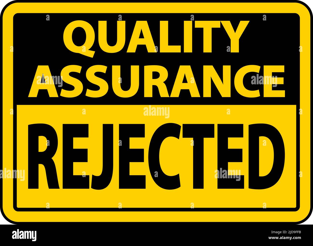 Assurance qualité - signe rejeté Illustration de Vecteur