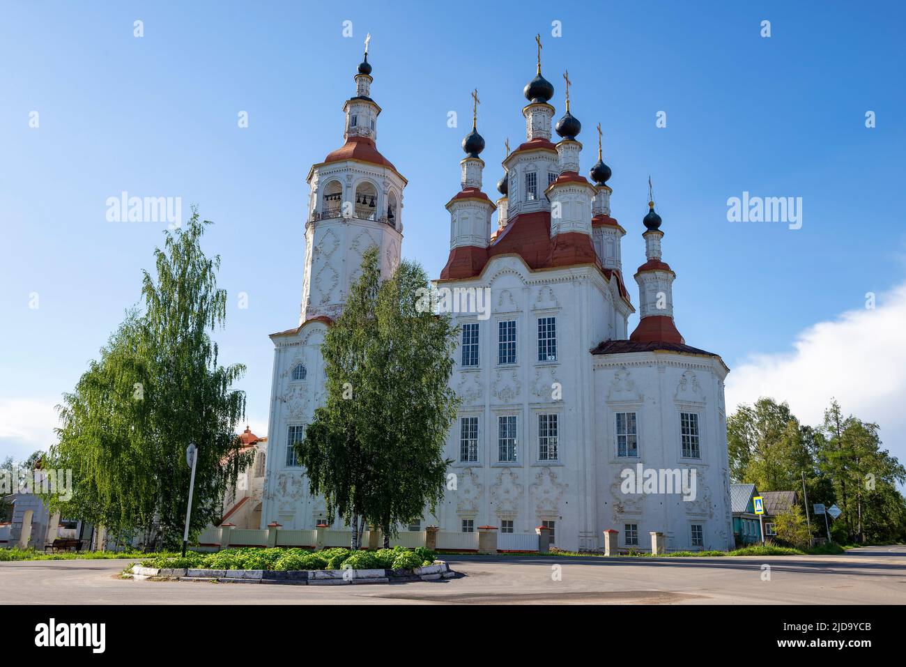 L'ancienne église de l'entrée du Seigneur à Jérusalem, un jour d'été. Totma, région de Vologda. Russie Banque D'Images