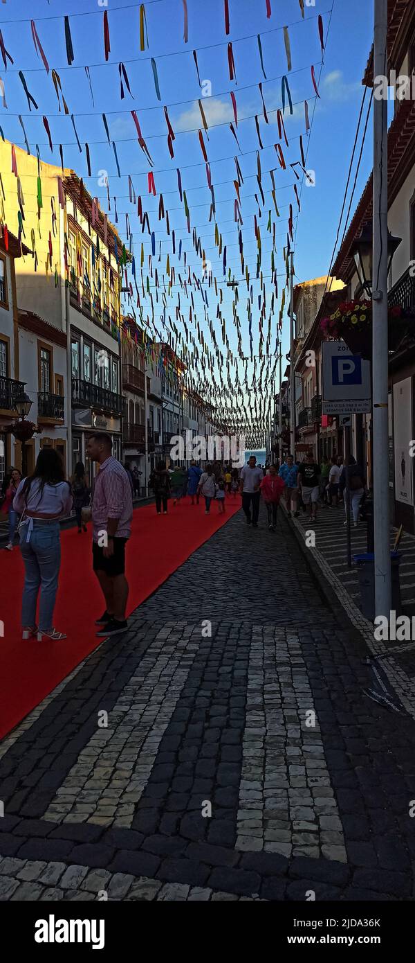 Festival à Sanjoaninas Angra prendre un souffle profond et aller danser, qui a commencé sur 17 juin 2022 Banque D'Images