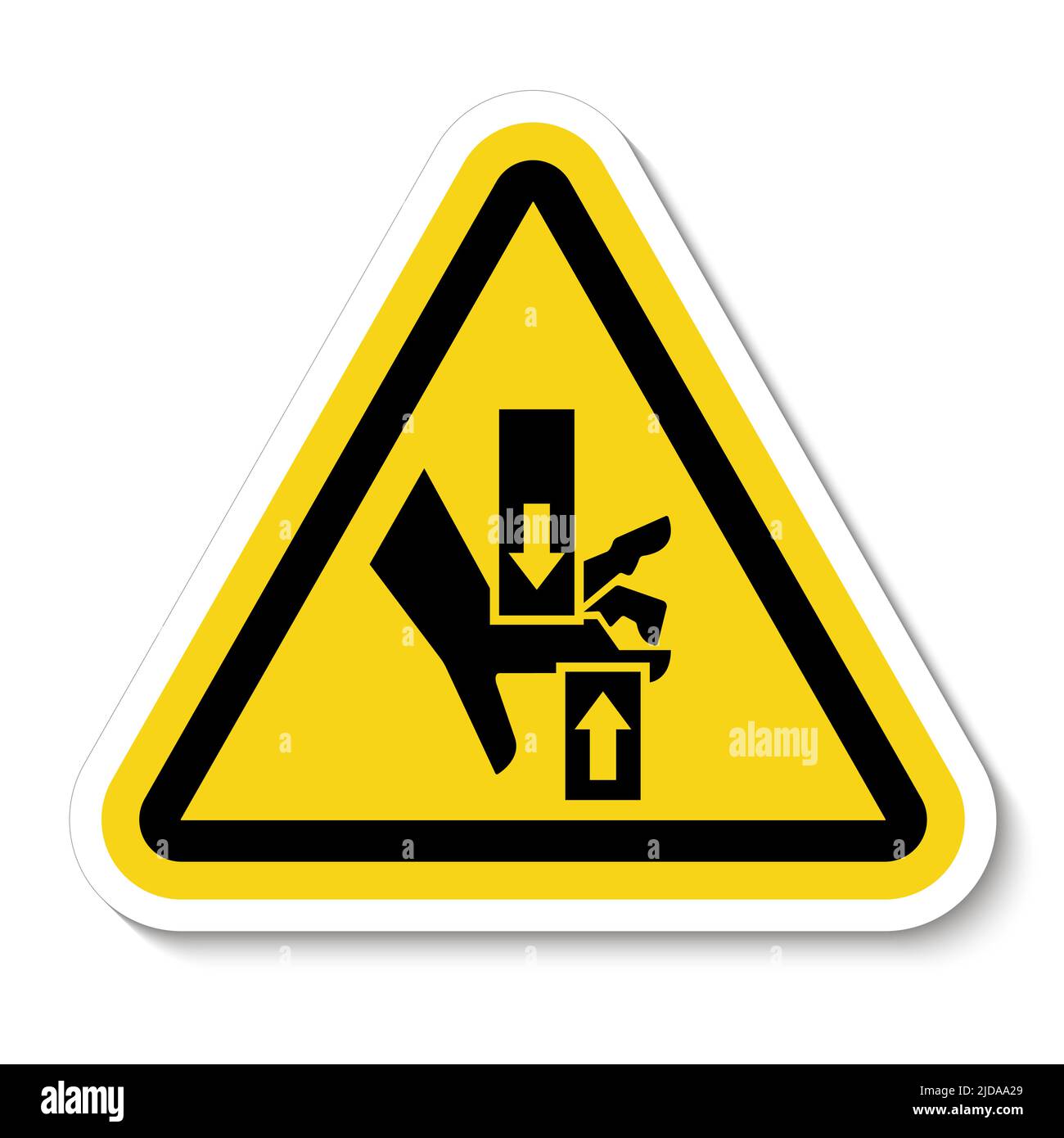 Symbole de fond de la main écrasée isoler sur fond blanc, illustration vectorielle Illustration de Vecteur