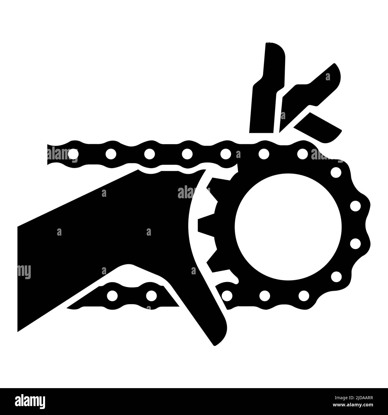 Symbole d'entraînement de la chaîne d'enchevêtrement de la main Illustration de Vecteur