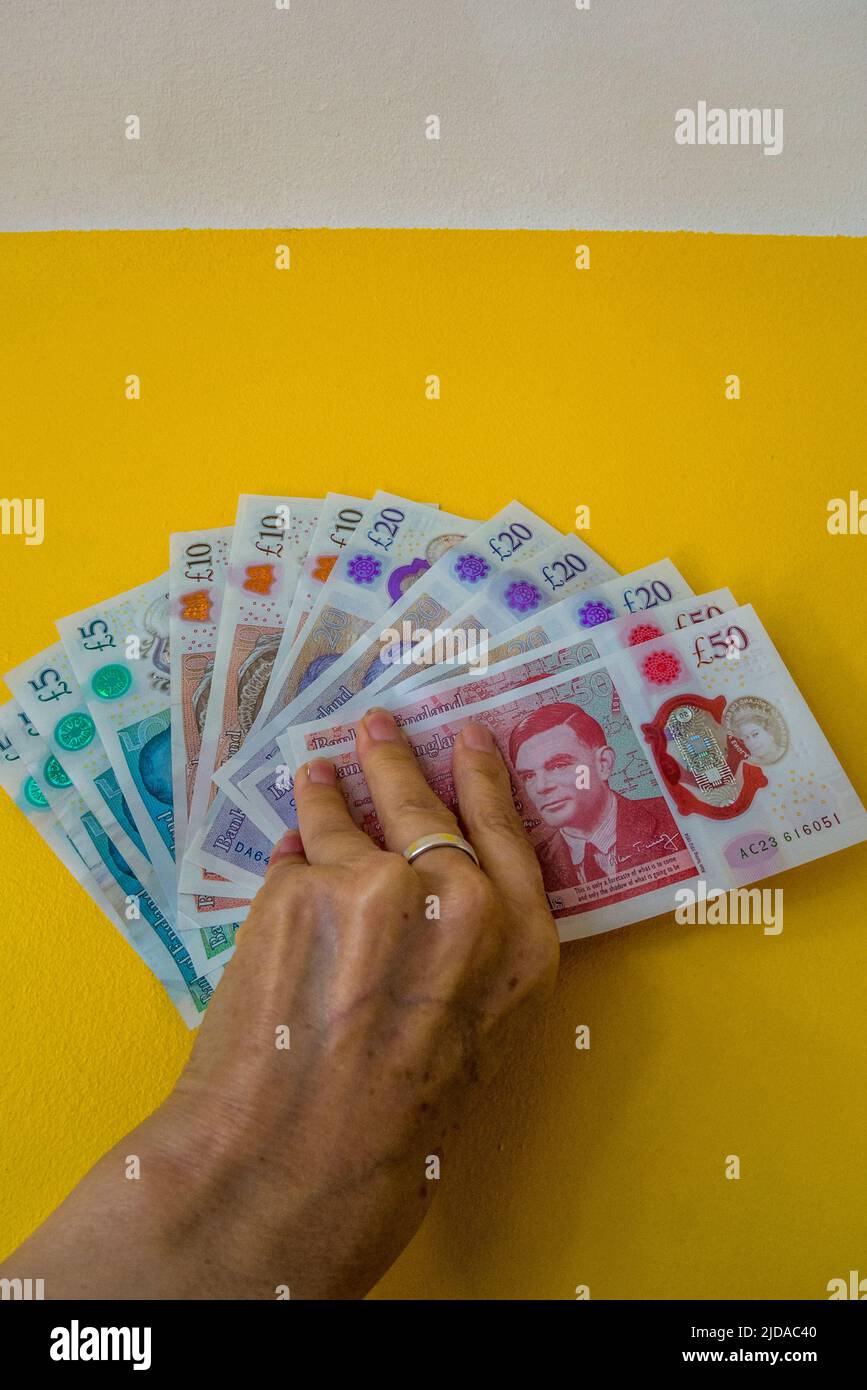 Livre sterling billets Banque D'Images