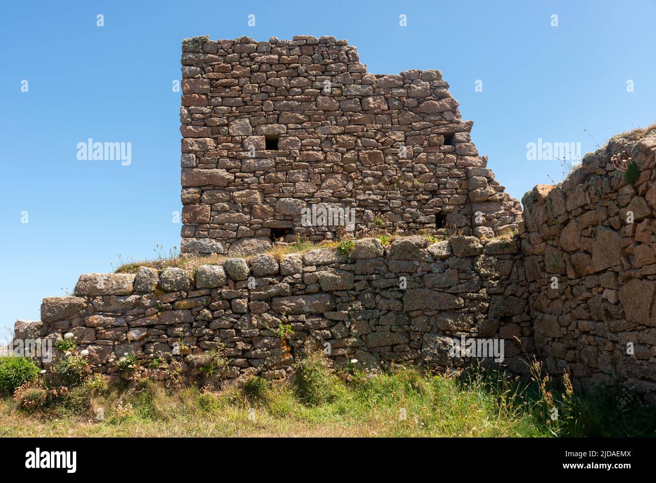 Château de Grosnez à Jersey, Îles Anglo-Normandes Banque D'Images