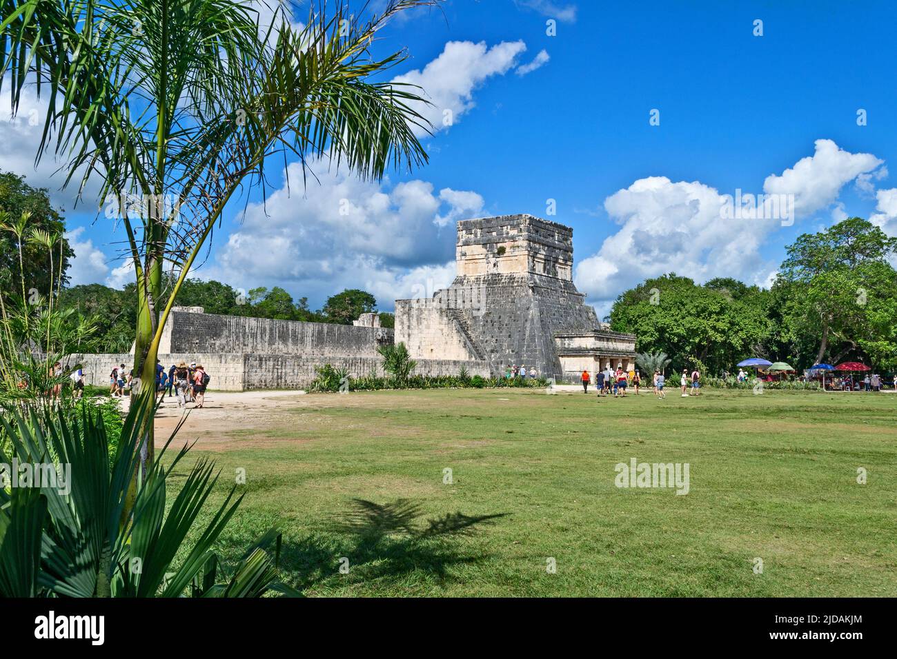 Bague pour les jeux de ballon dans le Chichen Itza. Yucatan, Mexique. Banque D'Images