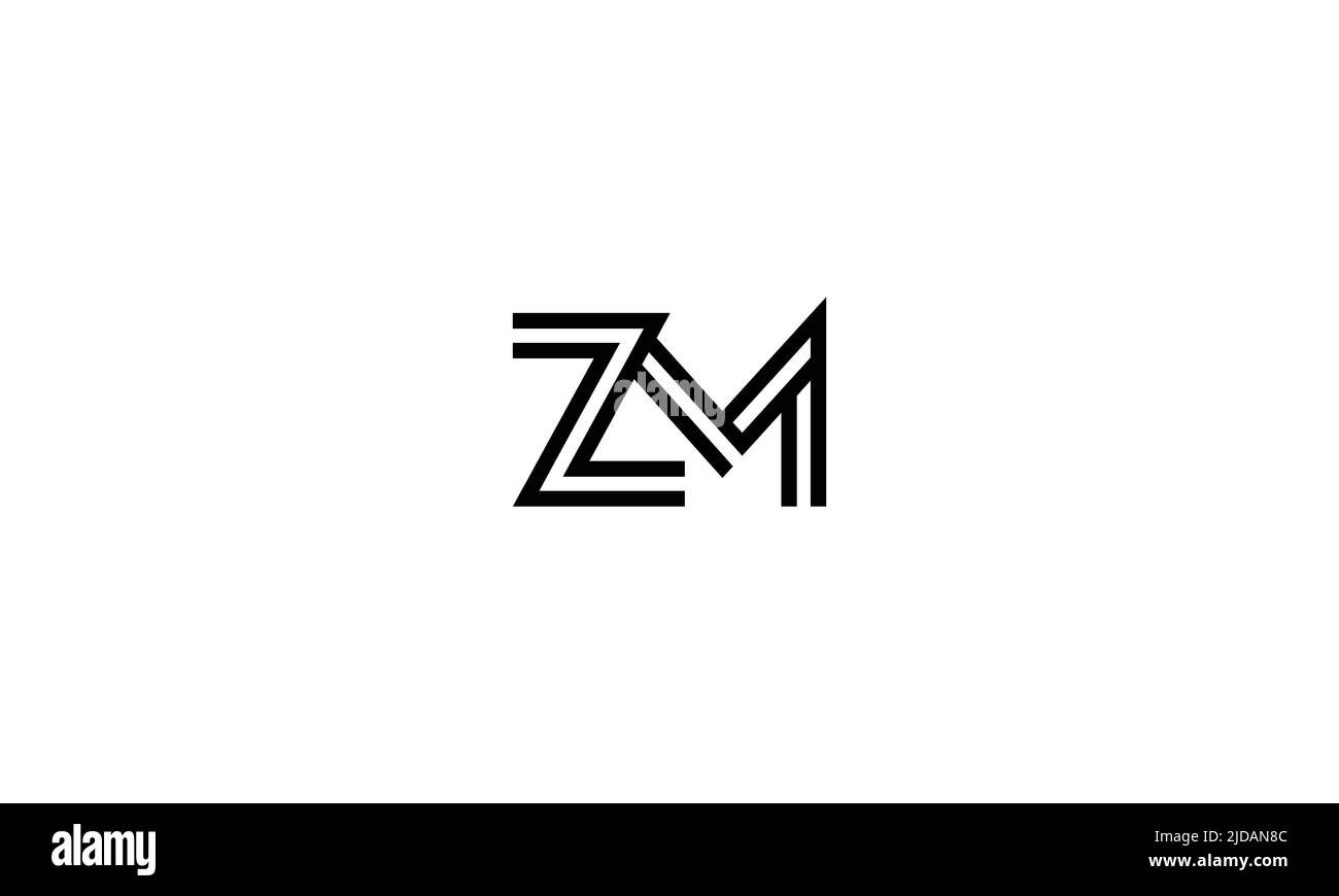 ZM, MZ lettres abstraites logo Monogramme Illustration de Vecteur