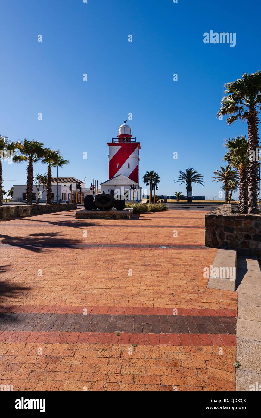Sea point Promenade et le phare de Green point au Cap; Sea point, le Cap, Afrique du Sud Banque D'Images
