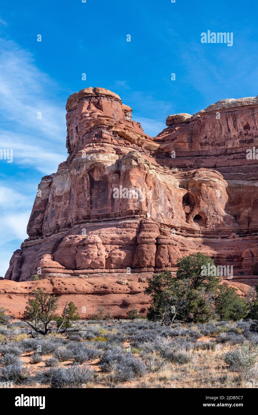 Formations rocheuses au parc national de Canyonlands ; Moab, Utah, États-Unis d'Amérique Banque D'Images