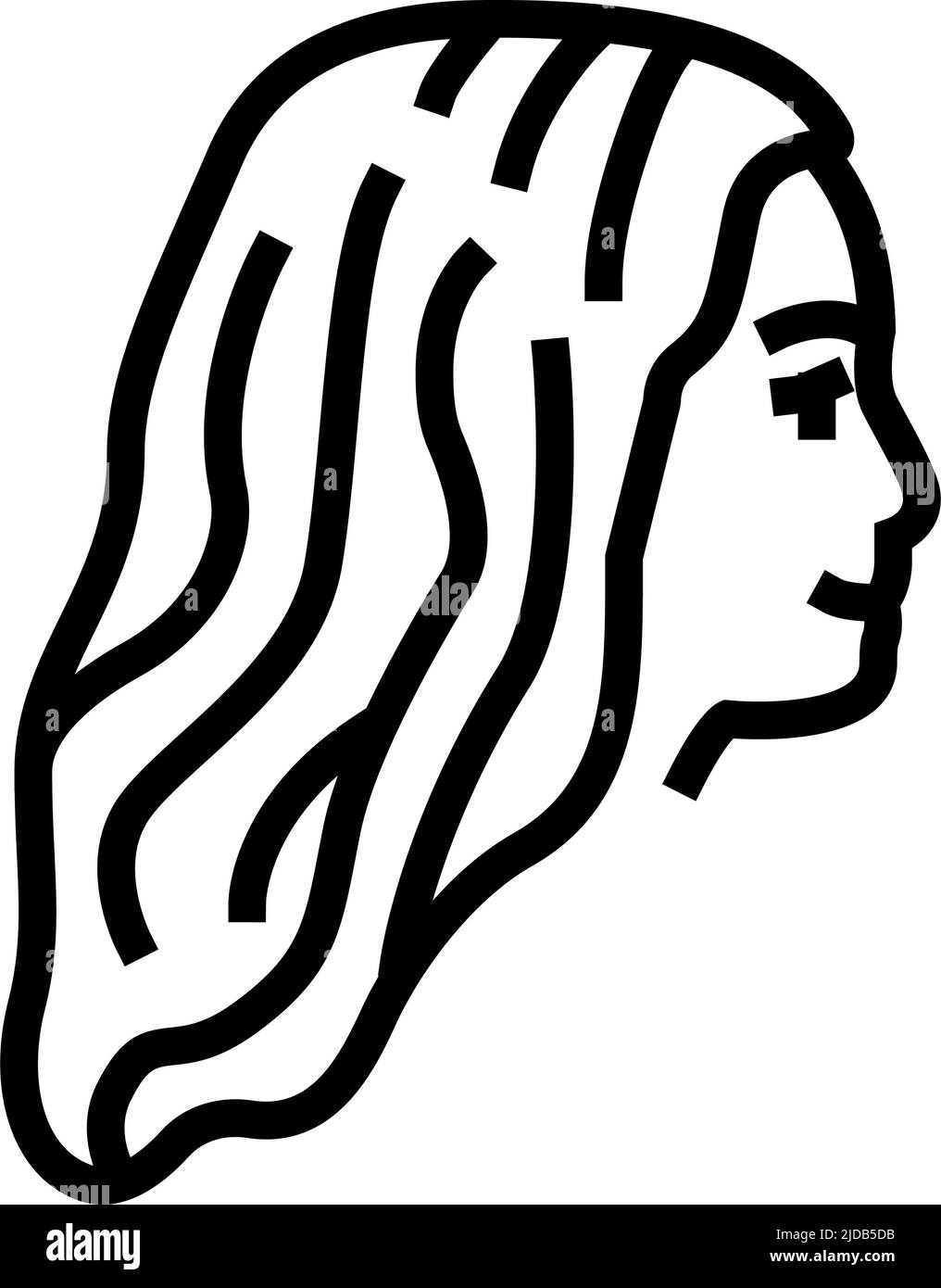 illustration vectorielle de l'icône de ligne de coiffure colorée Illustration de Vecteur