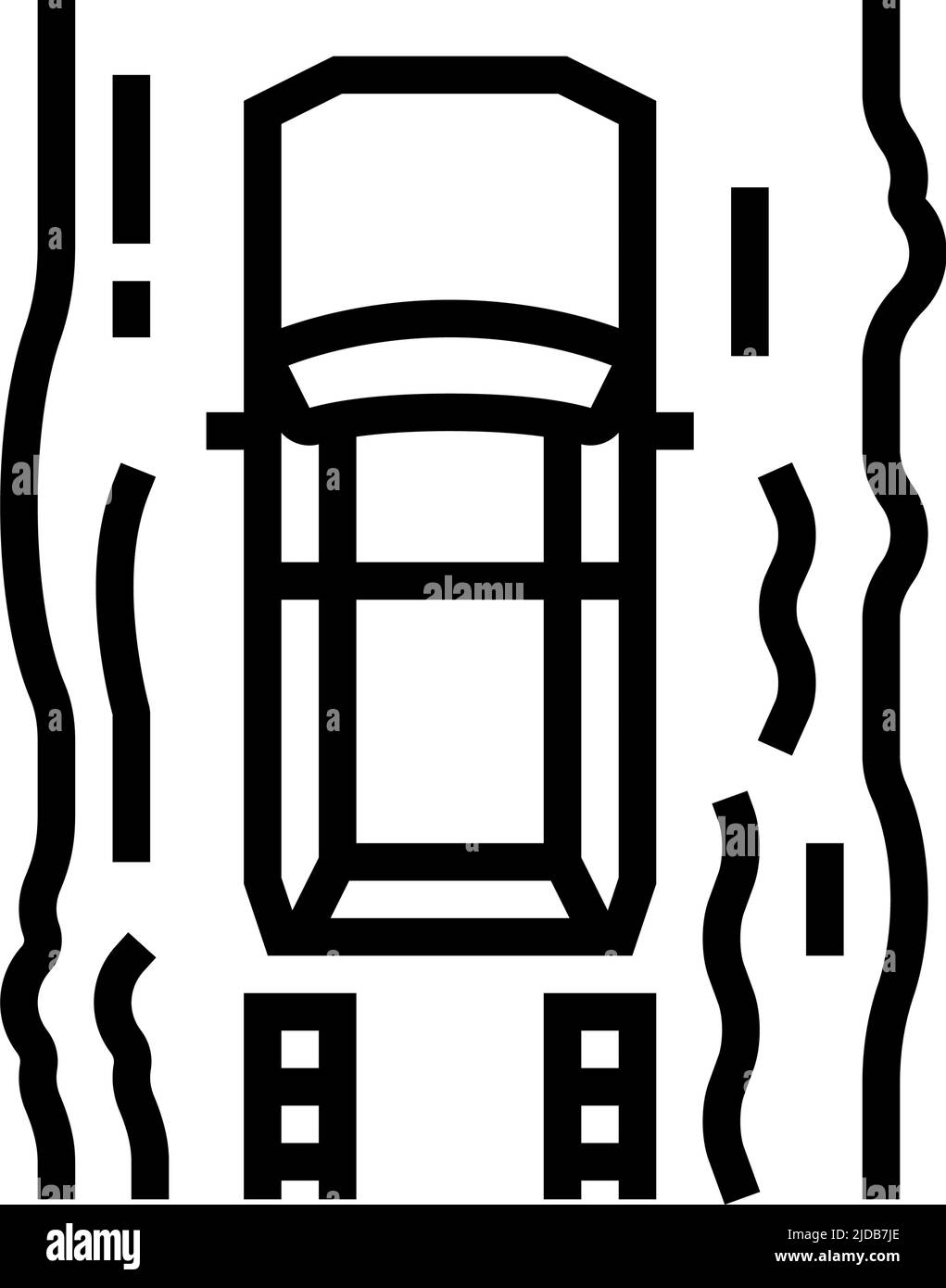 illustration vectorielle de l'icône de la route murram Illustration de Vecteur