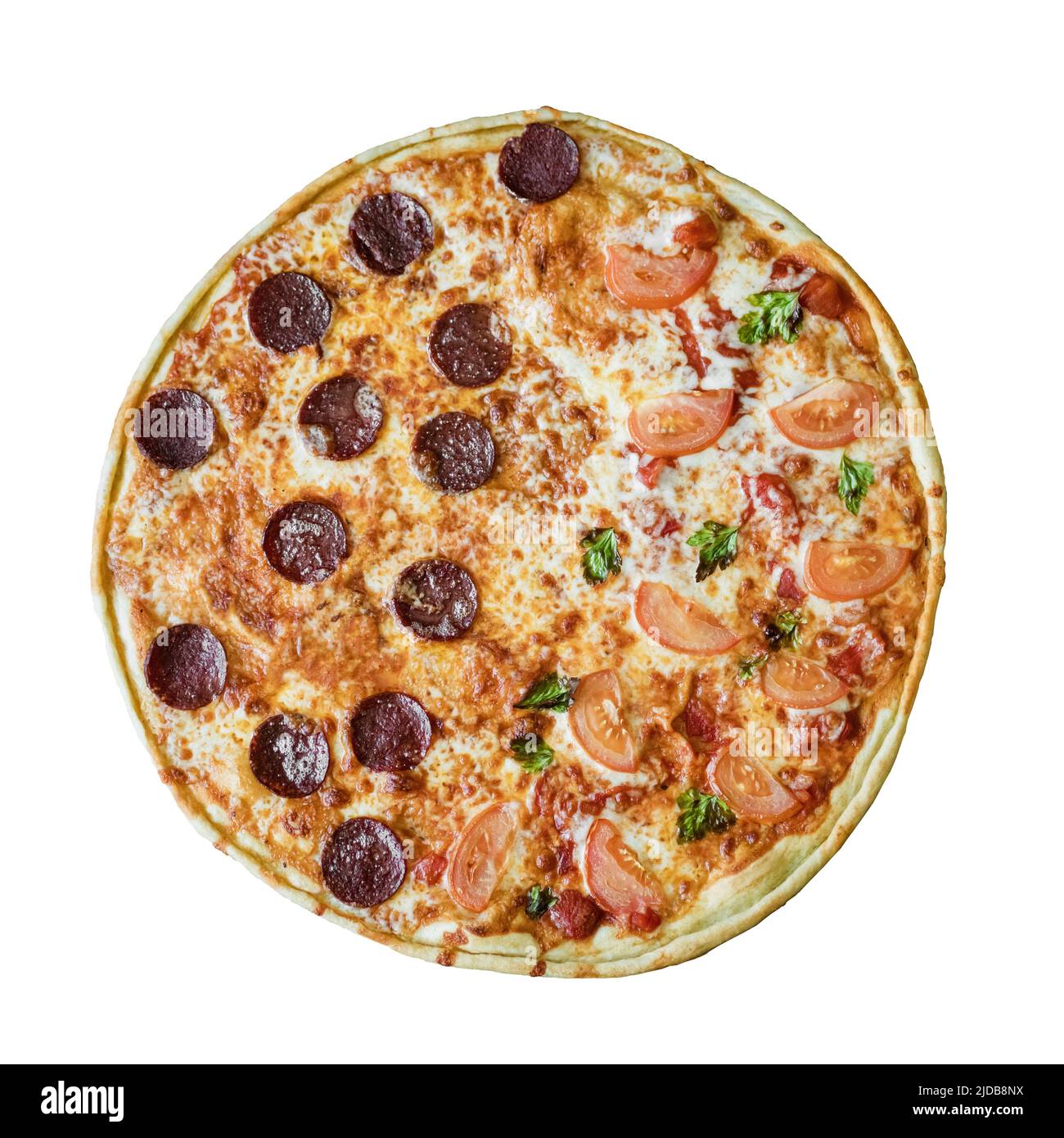 cuisine, cuisine et concept de personnes - cuisinez ou boulanger à la pizzeria avec une pizza au pelage Banque D'Images