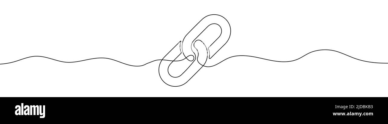Arrière-plan linéaire de la chaîne. Un dessin de ligne continu d'une ...