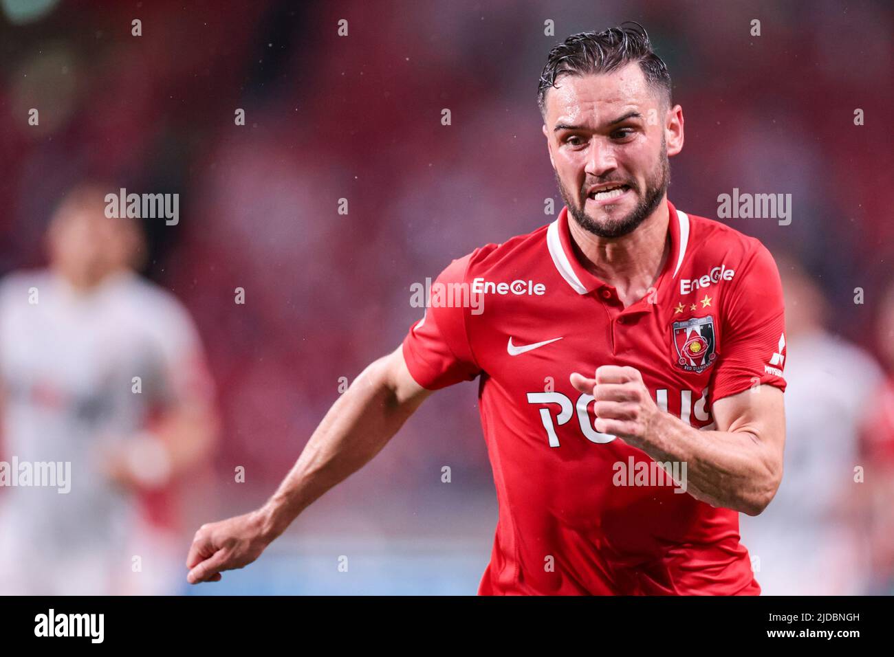 Saitama, Japon. 18th juin 2022. Alex Schalk (Reds) football : 2022 J1 match de ligue entre les diamants rouges Urawa 3-0 Nagoya Grampus au stade Saitama 2002 à Saitama, Japon . Credit: AFLO SPORT/Alay Live News Banque D'Images