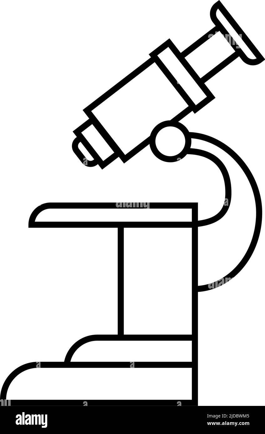Objet vectoriel couleur semi-plat pour microscope Illustration de Vecteur