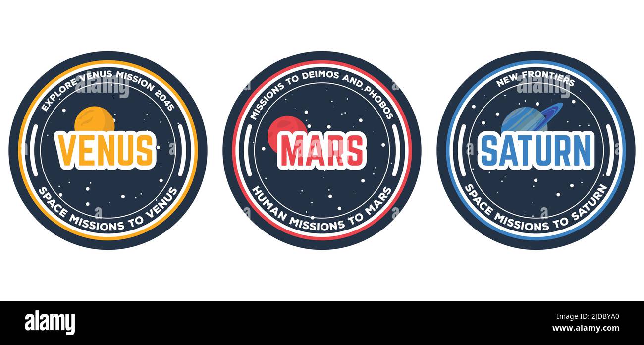 Badge de mission spatiale Illustration de Vecteur