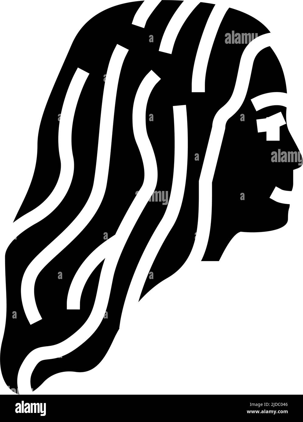 illustration vectorielle de l'icône en forme de glyphe à colorier Illustration de Vecteur