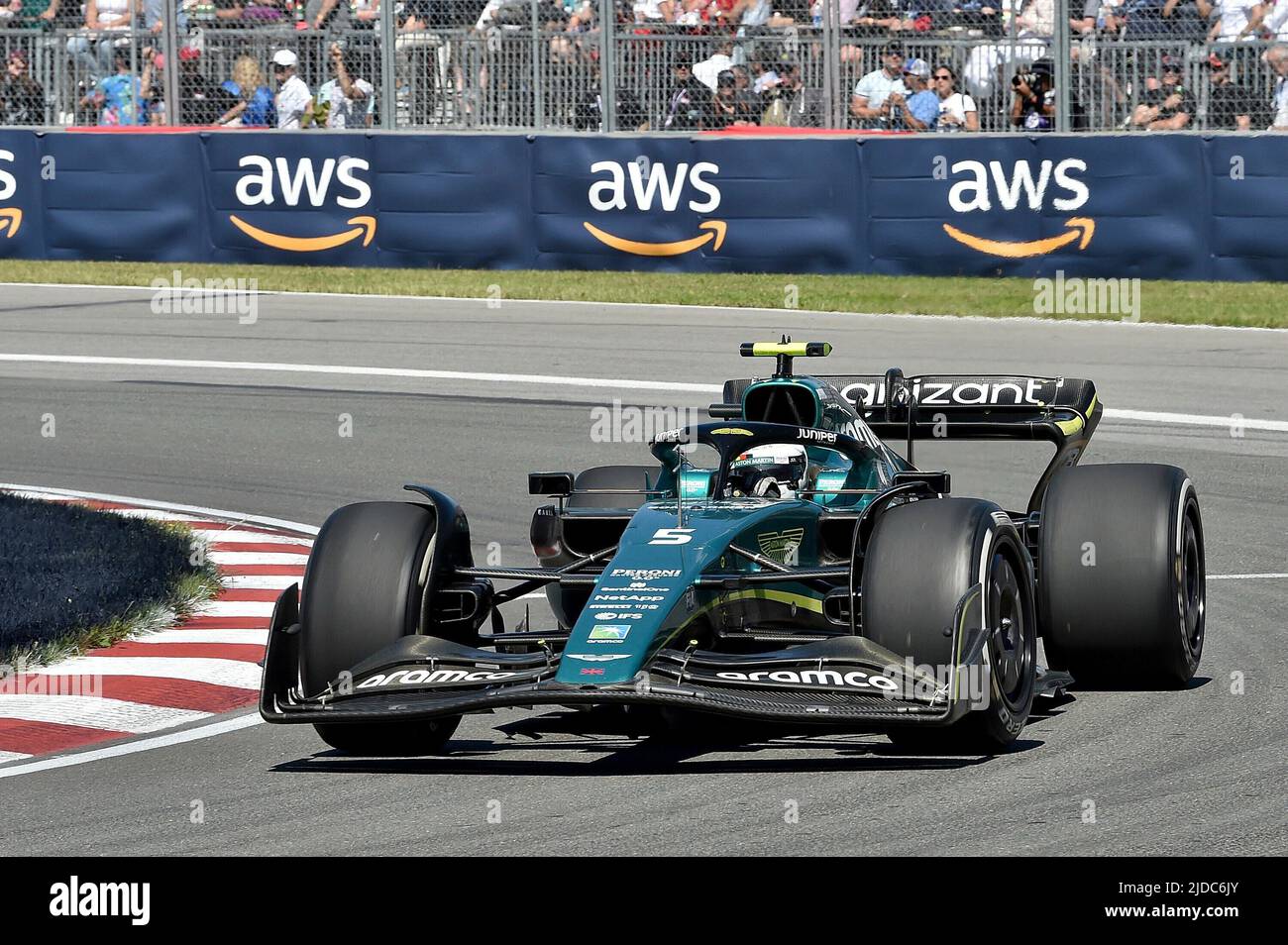 19 juin 2022, circuit Gilles-Villeneuve, Montréal, FORMULE 1 Grand PRIX DU CANADA 2022 de l'AWS , sur la photo Sebastian Vettel (DEU), Aston Martin Aramco cognizant Formula One Team Banque D'Images
