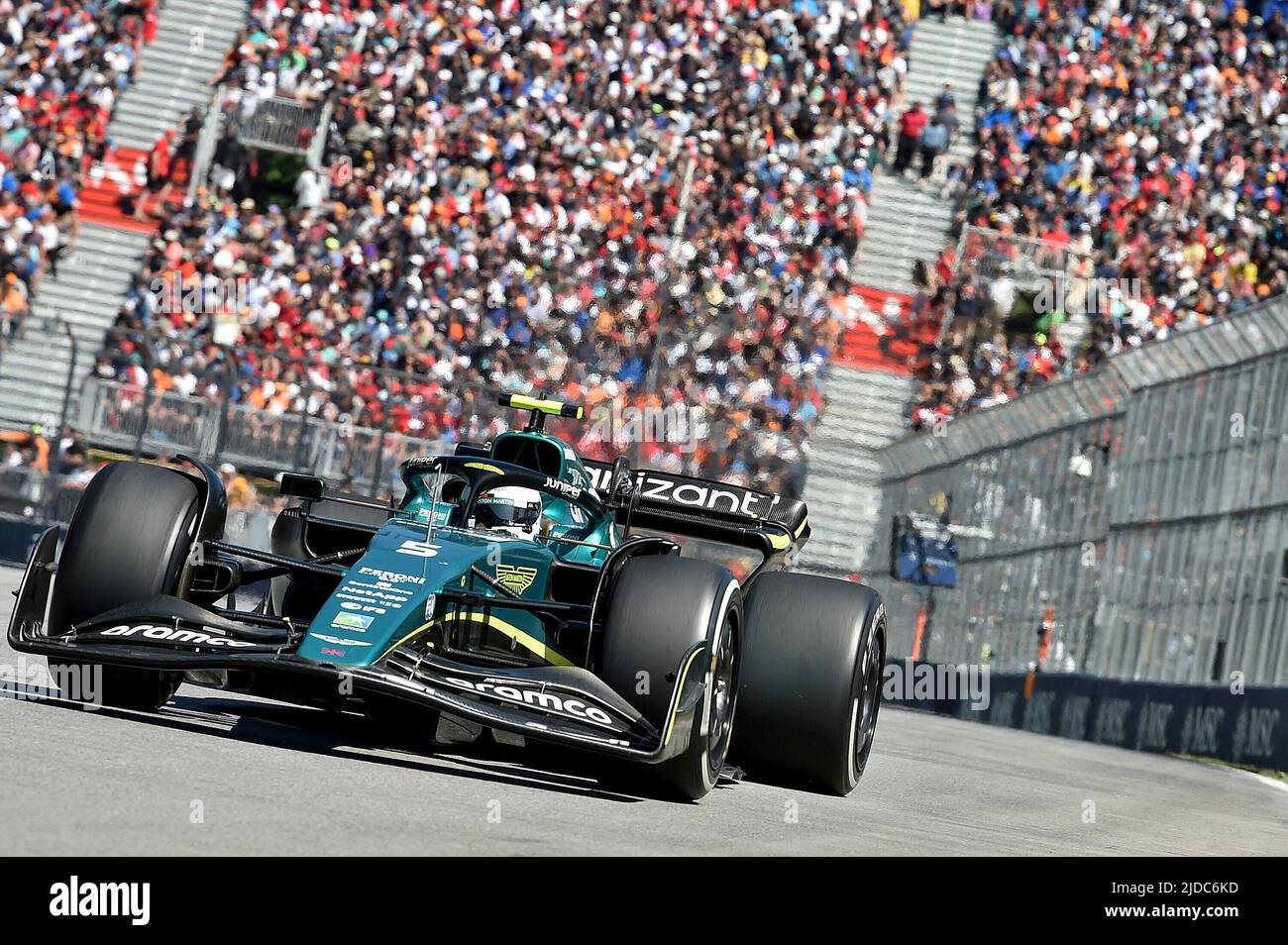19 juin 2022, circuit Gilles-Villeneuve, Montréal, FORMULE 1 Grand PRIX DU CANADA 2022 de l'AWS , sur la photo Sebastian Vettel (DEU), Aston Martin Aramco cognizant Formula One Team Banque D'Images