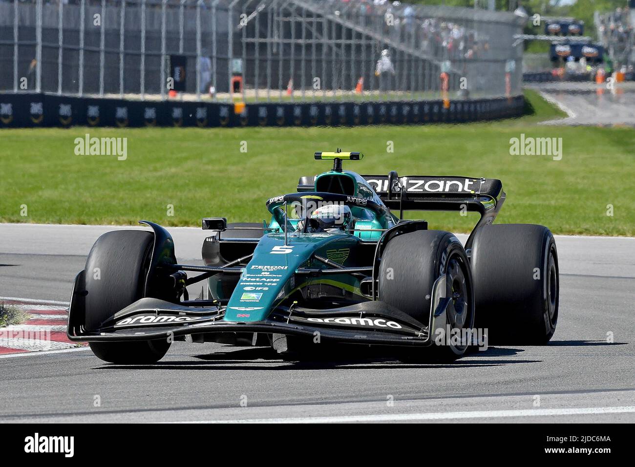 19 juin 2022, circuit Gilles-Villeneuve, Montréal, FORMULE 1 Grand PRIX DU CANADA 2022 de l'AWS , sur la photo Sebastian Vettel (DEU), Aston Martin Aramco cognizant Formula One Team Banque D'Images