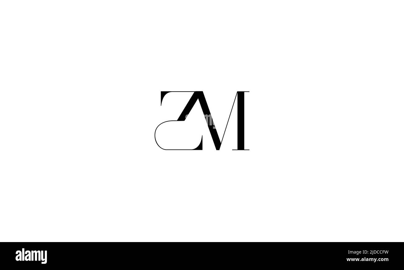 ZM, MZ lettres abstraites logo Monogramme Illustration de Vecteur