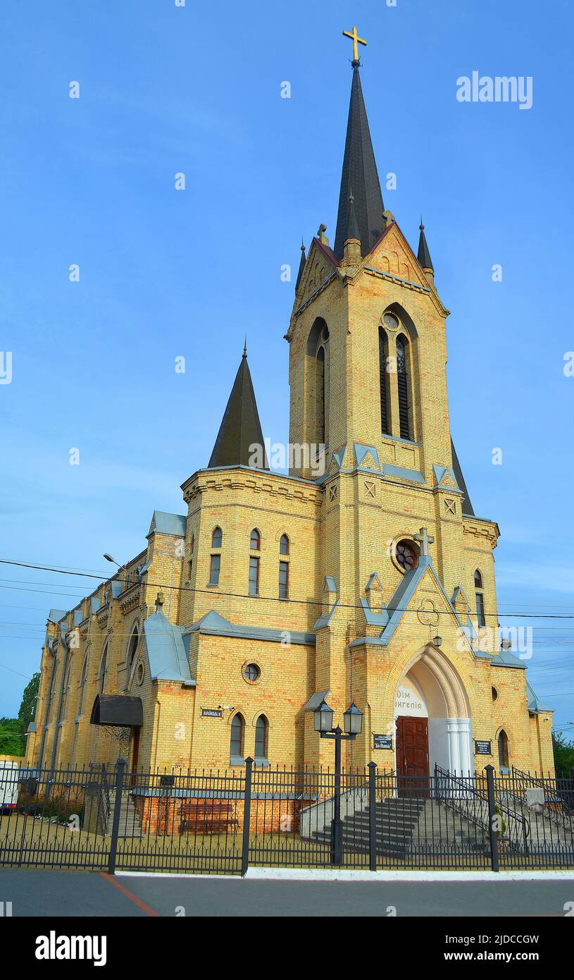 L'Église luthérienne de Lutsk. Curiosités de l'Ukraine. Banque D'Images