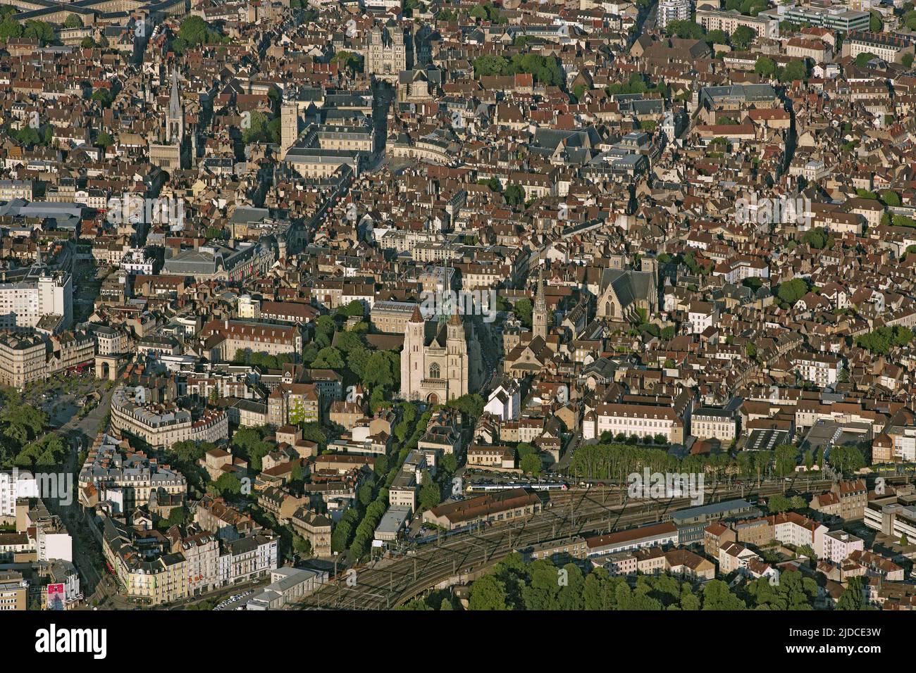 France, Côte-d'Or, Dijon (vue aérienne) Banque D'Images