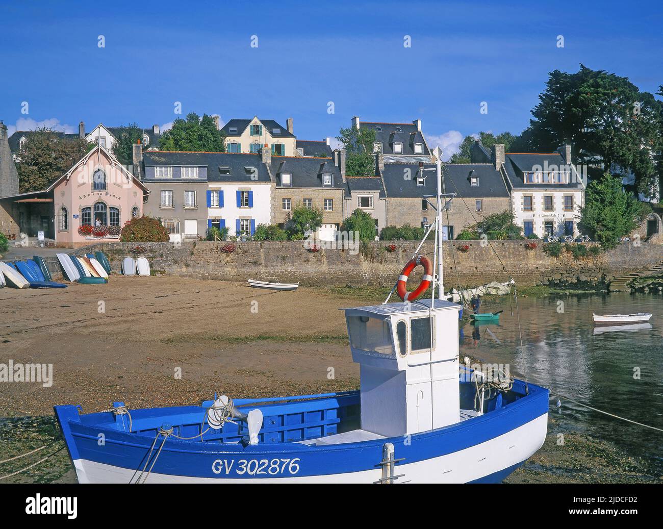 France, Finistère, Combrit, port de Sainte-Marine, estuaire d'Odet Banque D'Images