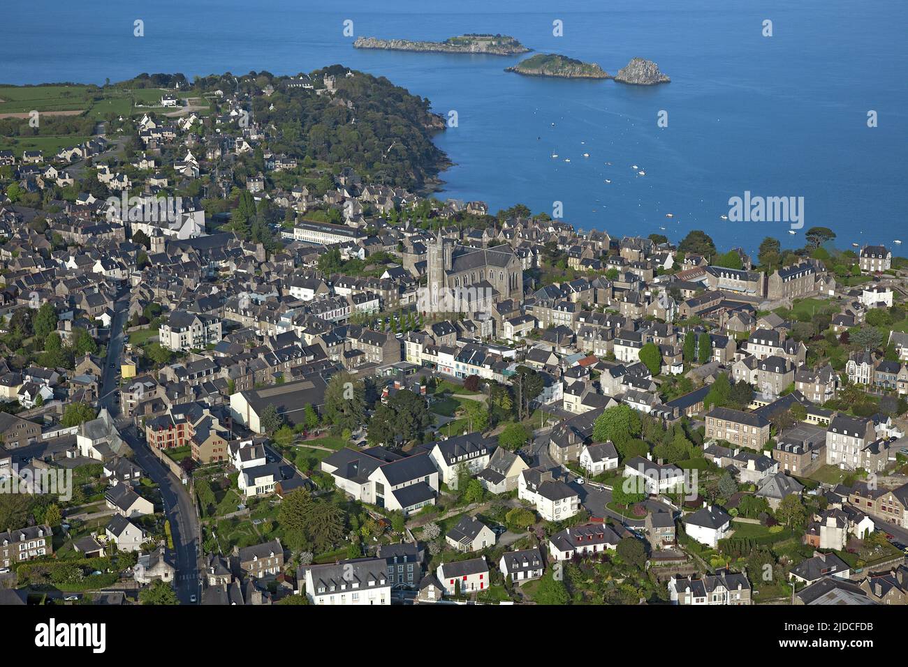 France, Ille-et-Vilaine Cancale, les îles de Rimains, vue aérienne Banque D'Images